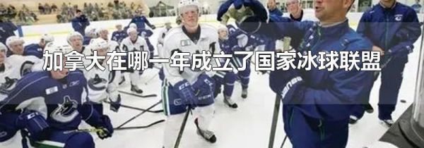 加拿大在哪一年成立了国家冰球联盟
