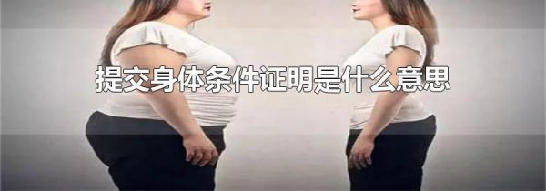 提交身体条件证明是什么意思