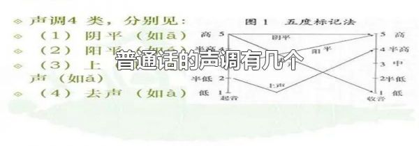 普通话的声调有几个
