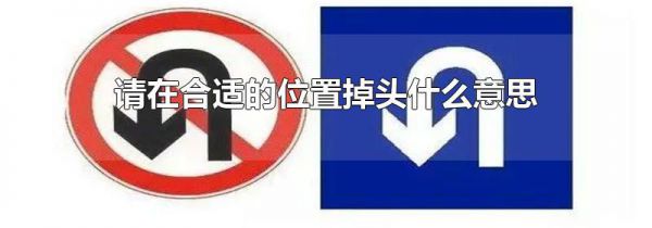 请在合适的位置掉头什么意思