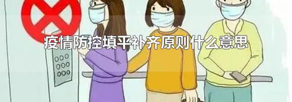 疫情防控填平补齐原则什么意思