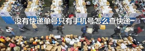 没有快递单号只有手机号怎么查快递