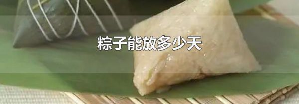 粽子能放多少天