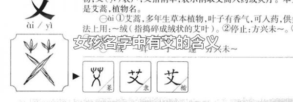 女孩名字中有艾的含义