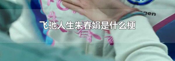 飞驰人生朱春娟是什么梗