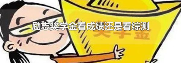 励志奖学金看成绩还是看综测