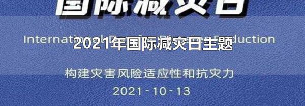 2021年国际减灾日主题