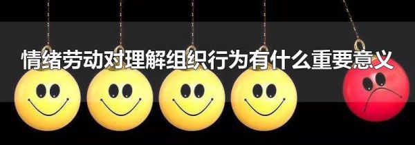 情绪劳动对理解组织行为有什么重要意义