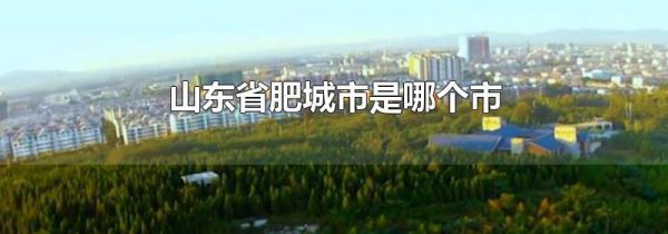 山东省肥城市是哪个市