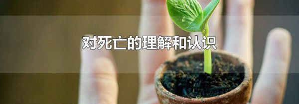 对死亡的理解和认识
