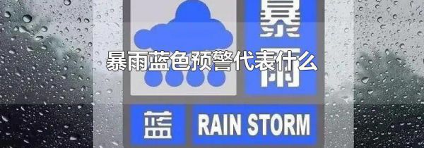 暴雨蓝色预警代表什么