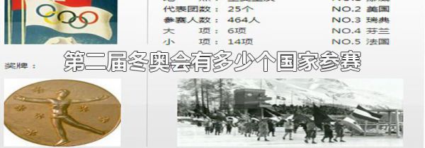 第二届冬奥会有多少个国家参赛