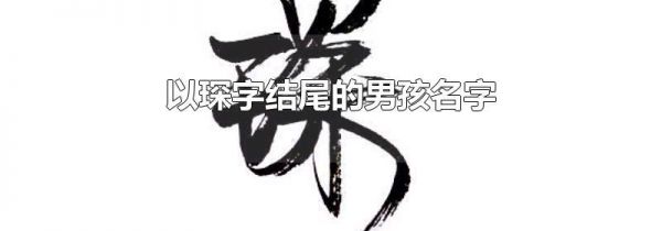以琛字结尾的男孩名字