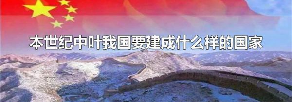 本世纪中叶我国要建成什么样的国家