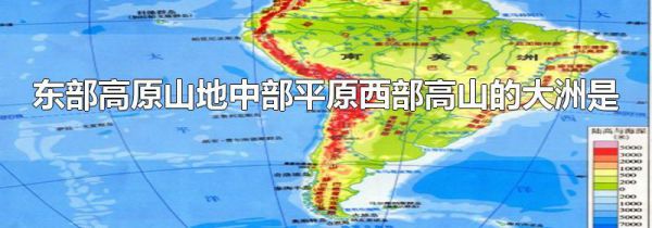 东部高原山地中部平原西部高山的大洲是