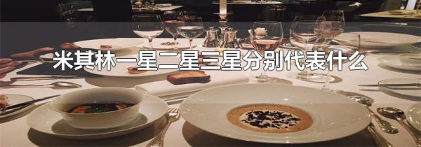 米其林一星二星三星分别代表什么