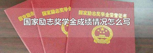 国家励志奖学金成绩情况怎么写