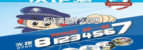 反诈骗是什么意思