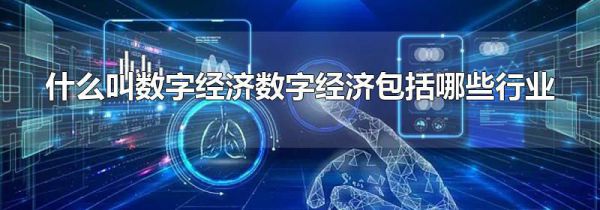 什么叫数字经济数字经济包括哪些行业