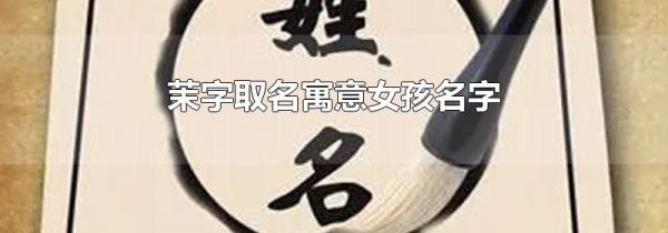 茉字取名寓意女孩名字