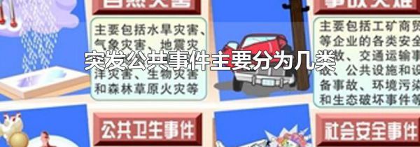 突发公共事件主要分为几类