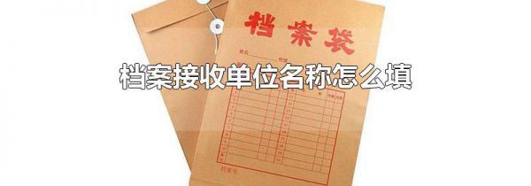 档案接收单位名称怎么填