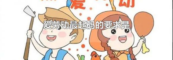 爱劳动最起码的要求是