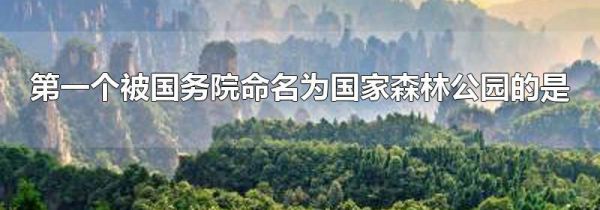 第一个被国务院命名为国家森林公园的是