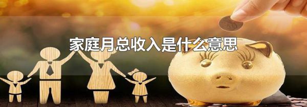家庭月总收入是什么意思