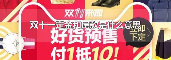 双十一定金和尾款是什么意思