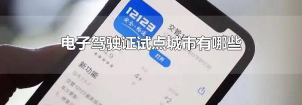 电子驾驶证试点城市有哪些