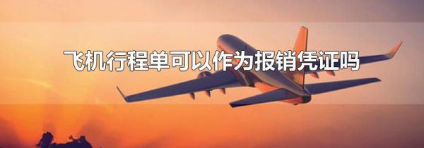 飞机行程单可以作为报销凭证吗
