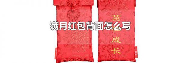 满月红包背面怎么写