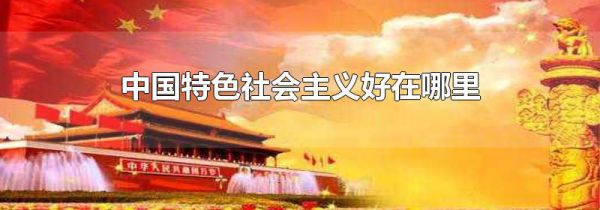 中国特色社会主义好在哪里