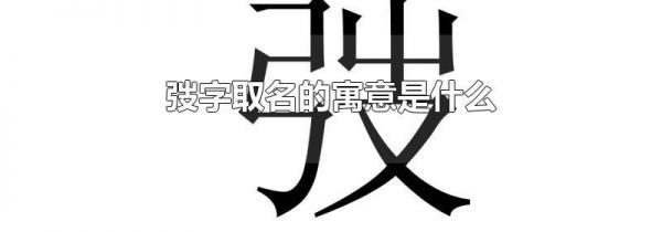 弢字取名的寓意是什么