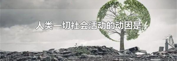 人类一切社会活动的动因是