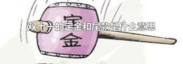 双十一的定金和尾款是什么意思