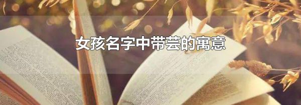 女孩名字中带芸的寓意