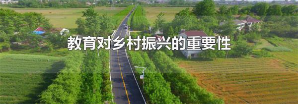 教育对乡村振兴的重要性