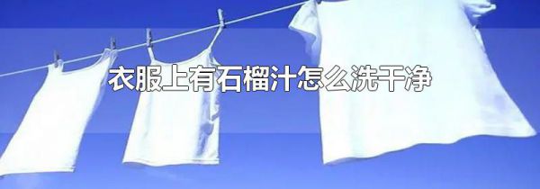 衣服上有石榴汁怎么洗干净
