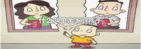 什么叫单亲家庭孩子