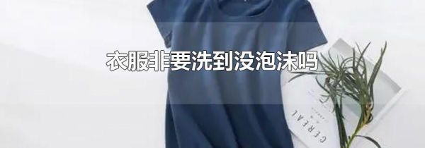 衣服非要洗到没泡沫吗