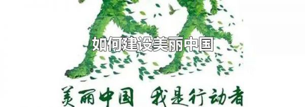 如何建设美丽中国