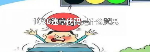 1036违章代码是什么意思