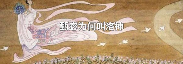 甄宓为何叫洛神