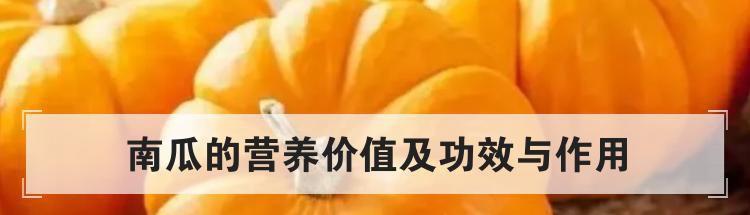 南瓜的营养价值及功效与作用