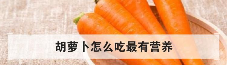 胡萝卜怎么吃最有营养