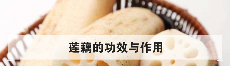 莲藕的功效与作用