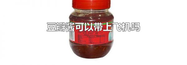 豆瓣酱可以带上飞机吗