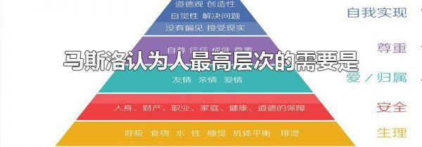 马斯洛认为人最高层次的需要是